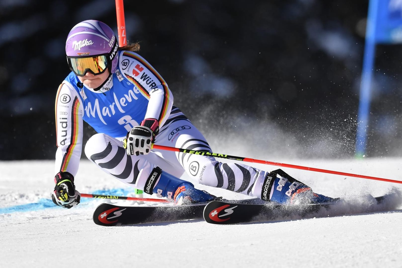 Viktoria Rebensburg in Topform: Die deutsche Olympiahoffnung setzte sich im Riesenslalom am Kronplatz durch.