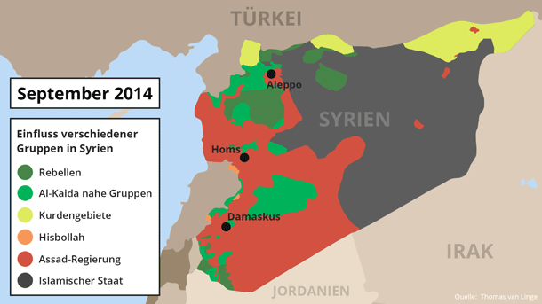 Frontverlauf in Syrien: Der IS verlor Gebiete, die Kurden eroberten Teile des Nordens.