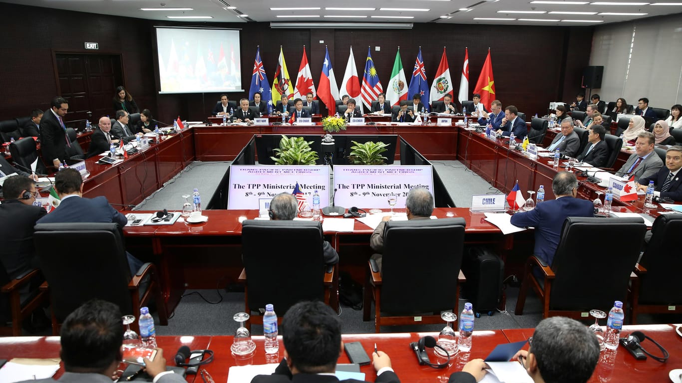 Treffen der TPP-Staaten im November in Vietnam: Das Transpazifische Handelsabkommen soll ohne die USA fortgeführt werden.