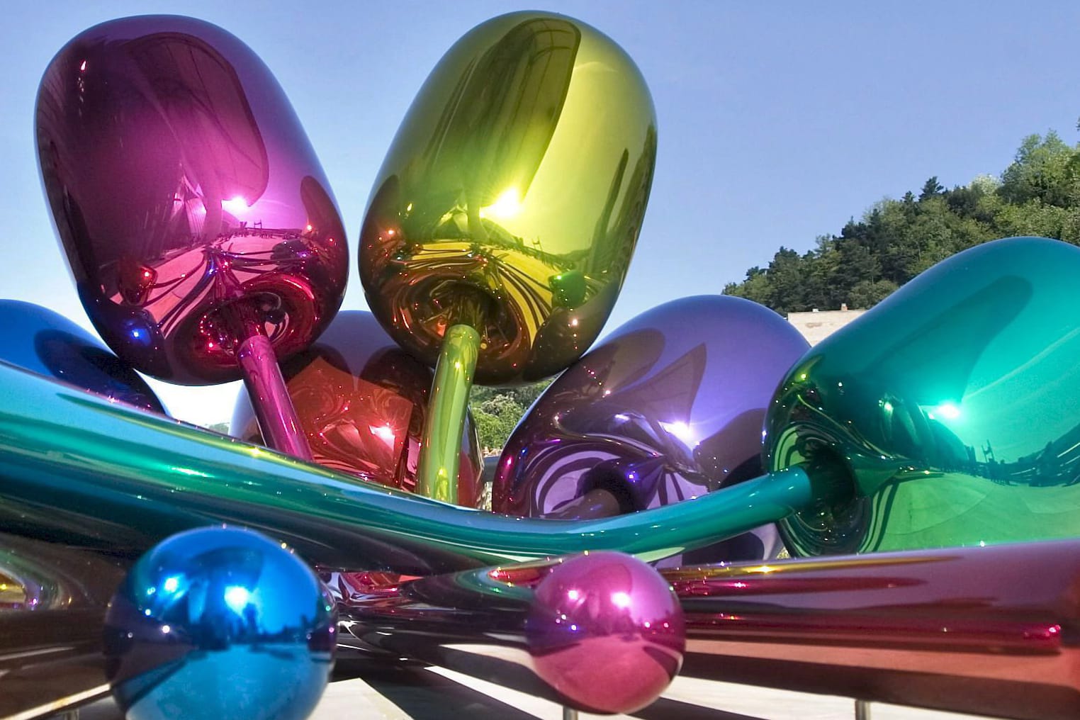 Jeff Koons "Tulpenstrauß": Der US-Künstler will das Kunstwerk Paris als Zeichen der Solidarität in Gedenken an die Terroranschläge in Frankreich schenken und stößt damit auf scharfe Kritik.