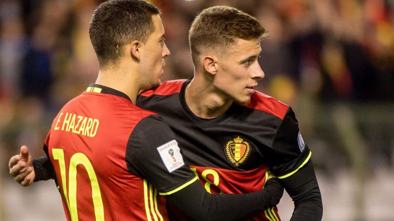 Eden (l.) und Thorgan Hazard sind fester Bestandteil der belgischen Nationalmannschaft.