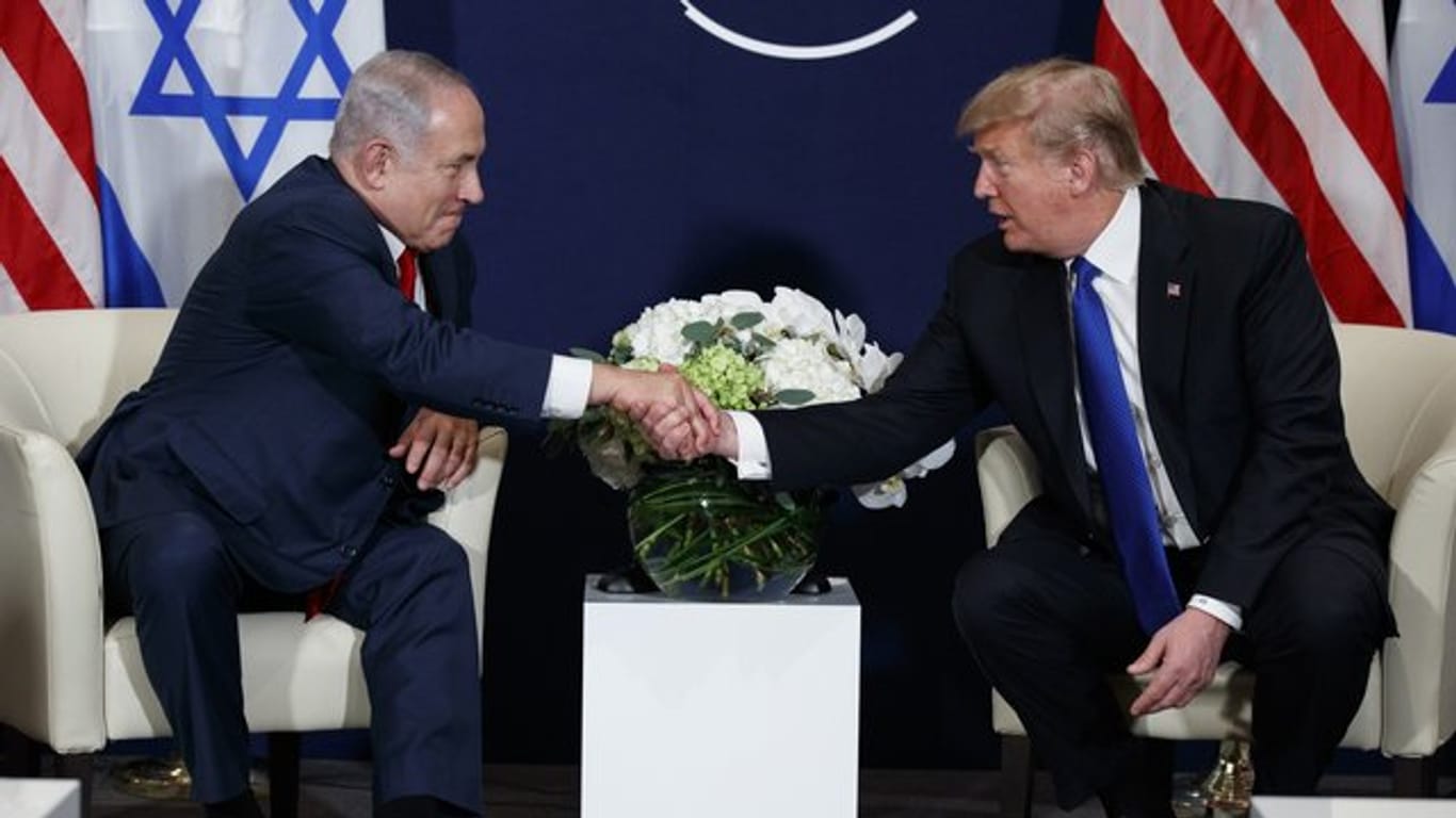 US-Präsident Donald Trump und der israelische Premierminister Benjamin Netanjahu bei ihrem Treffen in Davos.