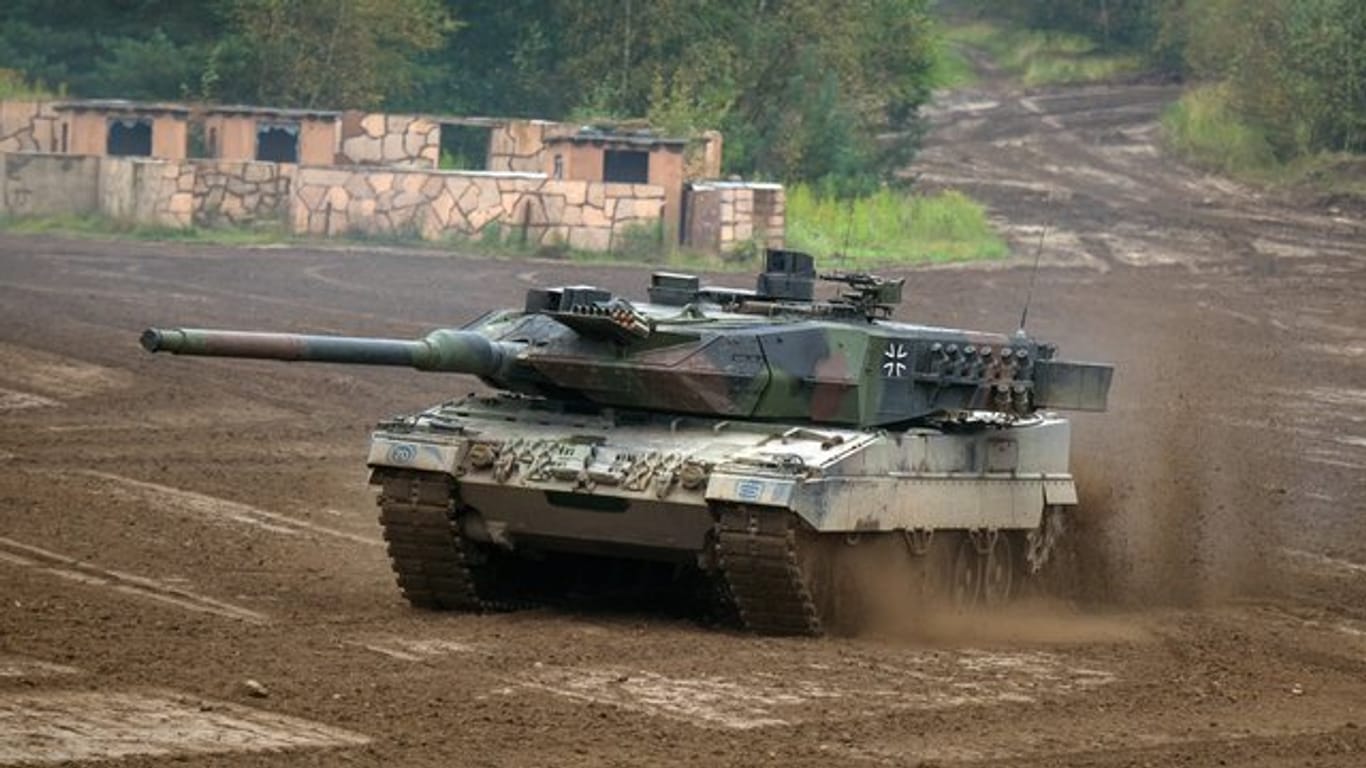 Weltweit gefragt: Ein deitscher Kampfpanzer vom Typ Leopard 2A6.