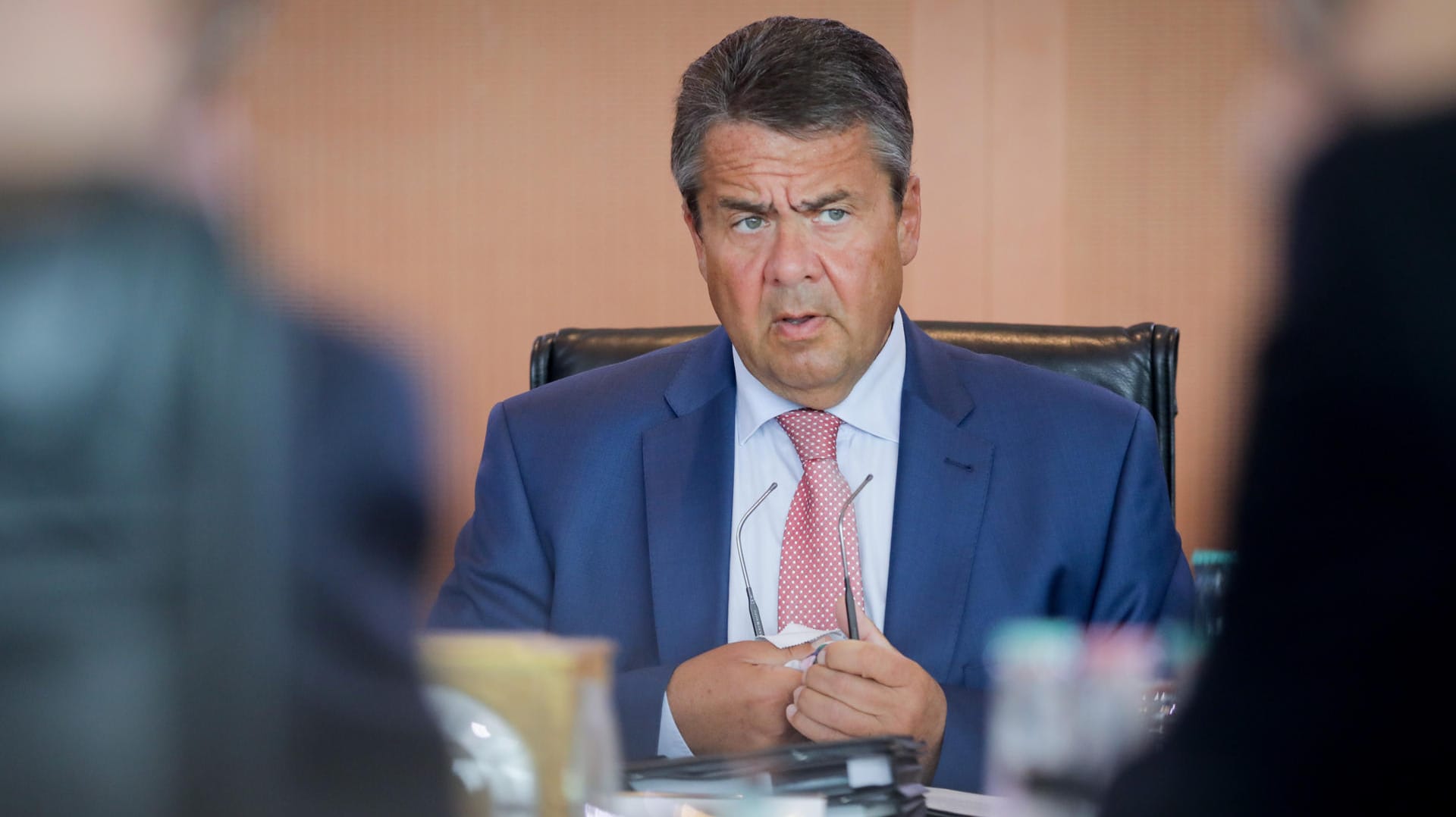 Außenminister Sigmar Gabriel: Soll für die SPD die Bereiche Außen, Entwicklung, Verteidigung und Menschenrechte verhandeln.