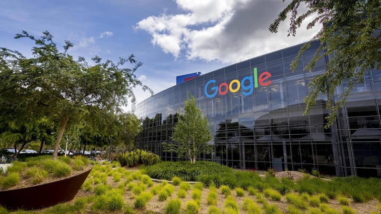 Der Google Inc Firmensitz in Mountain View, Kalifornien.