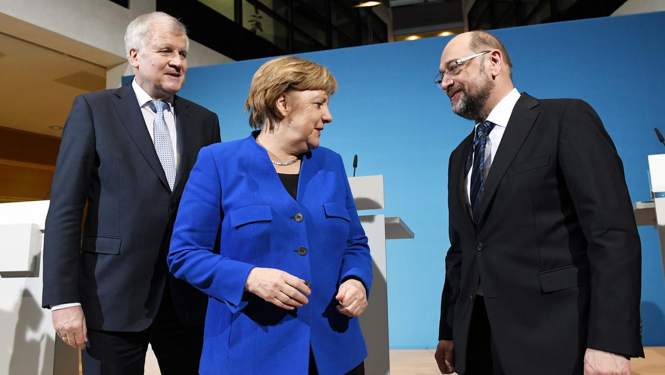Horst Seehofer, Angela Merkel, Martin Schulz: Die Chefs von CSU, CDU und SPD wollen schnell eine Regierung bilden, stehen aber vor einigen Hürden.