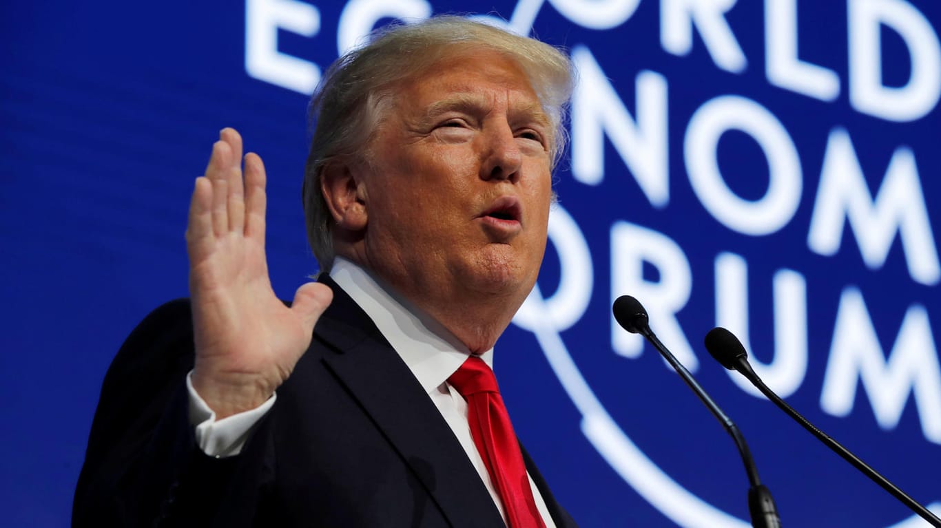 Donald Trump spricht beim Weltwirtschaftsforum in Davos.