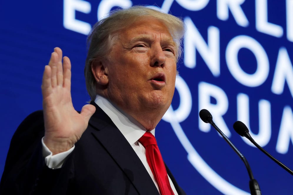 Donald Trump spricht beim Weltwirtschaftsforum in Davos.