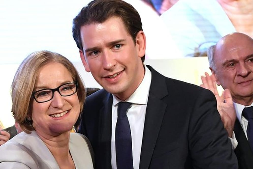 Die niederösterreichischen Landeshauptfrau und ÖVP-Spitzenkandidatin Johanna Mikl-Leitner und Österreichs Bundeskanzler Sebastian Kurz.