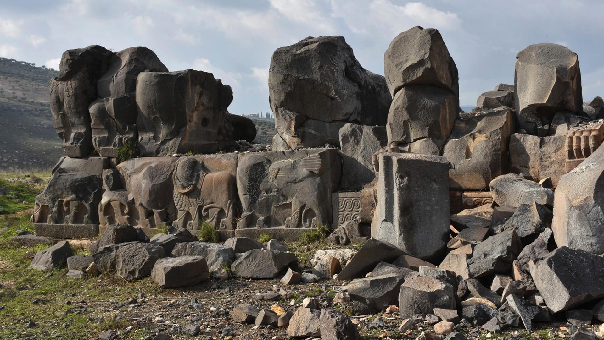 Der Tempel von Ain Dara im Norden Syriens: Ein Großteil der Anlage sei bei einem türkischen Angriff zerstört worden.