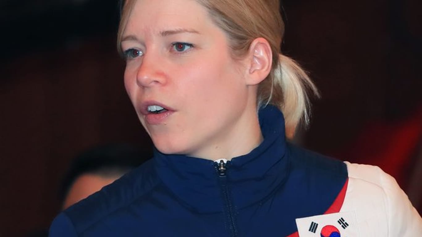 Sarah Murray ist die Trainerin der südkoreanischen Eishockey-Frauen.
