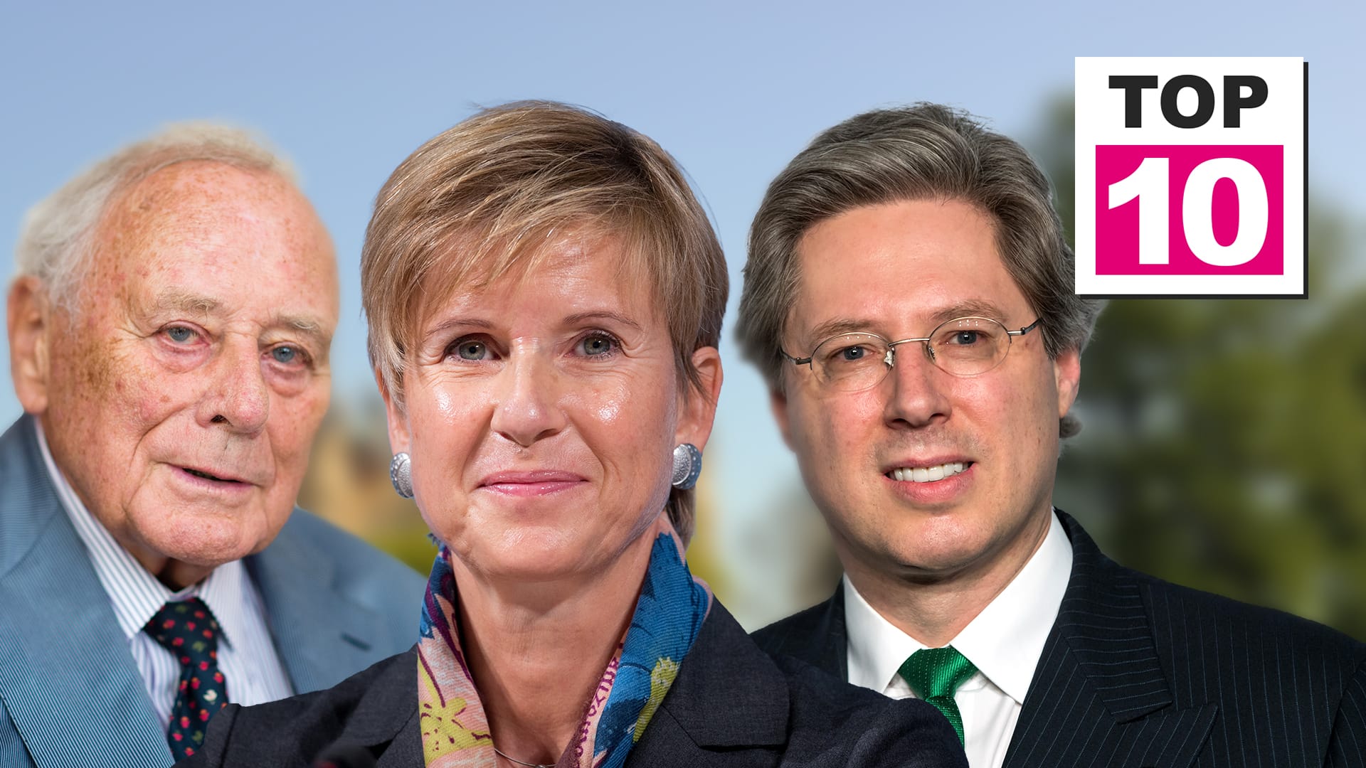 Reinhold Würth, Susanne Klatten und Georg Schaeffler (v.l.n.r.): Sie gehören zum Club der Milliardäre in Deutschland.