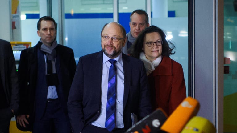 Martin Schulz und Andrea Nahles: Beim Thema Familiennachzug geht die SPD auf Konfrontationskurs mit der Union.