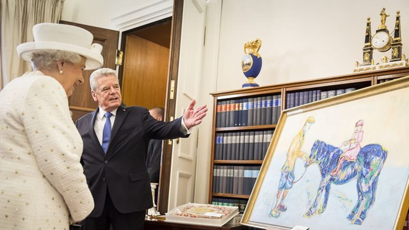 Bundespräsident Joachim Gauck und Königin Elizabeth II.