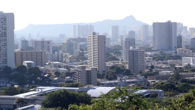 Blick auf Honolulu.