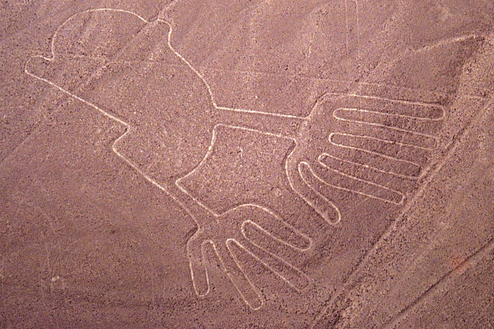 Die berühmten Nazca-Linien in Peru: Ein Lastwagen ist zum Reifenwechseln über das Weltkulturerbe gefahren und wurde festgenommen.