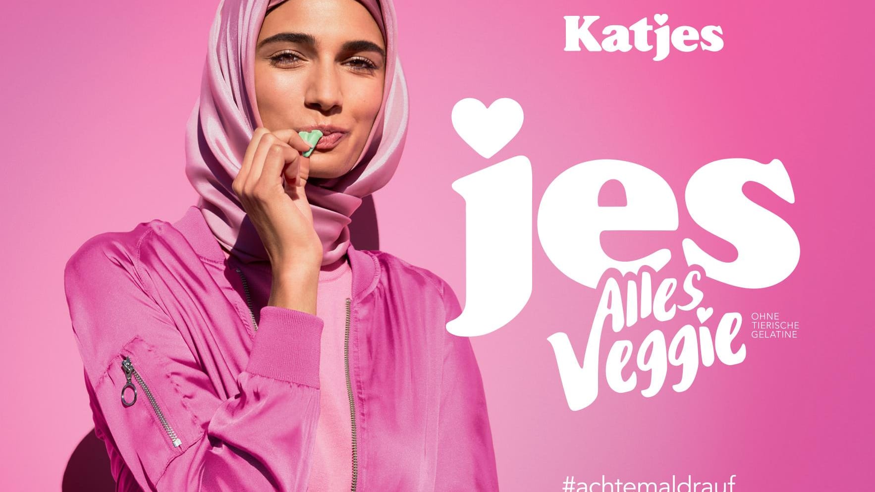 Vicenca Petrovic ist das Model unter dem Hidschāb in der Werbung von Katjes.