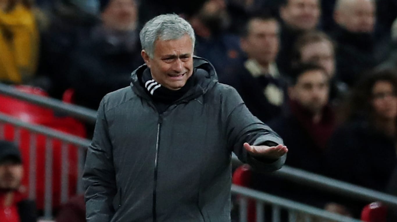 Jose Mourinho: Der Trainer von Manchester United kassiert die erste Ligapleite im Jahr 2018.