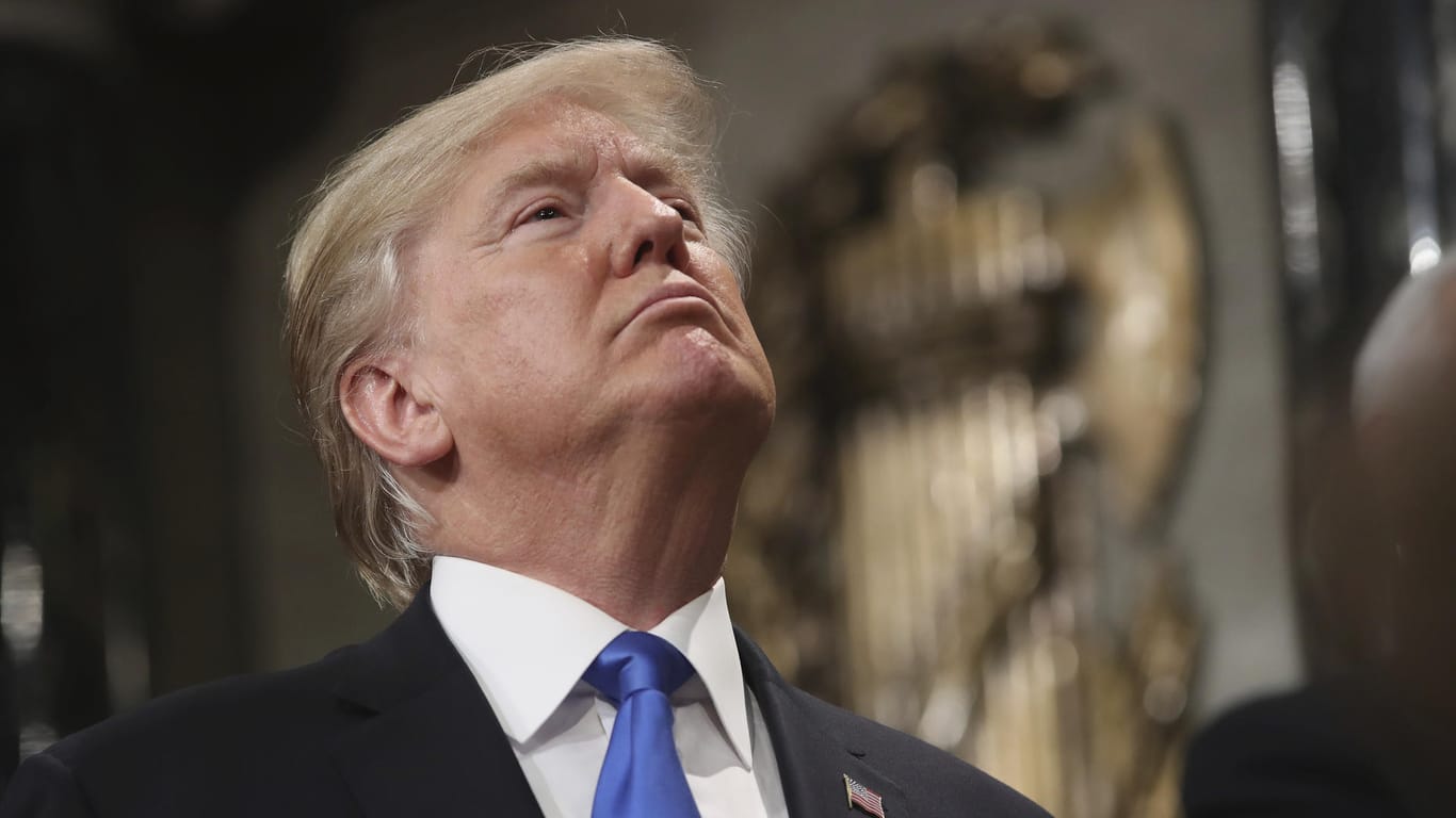 Donald Trump ist zum dritten Mal für den Friedensnobelpreis nominiert worden. Der US-Präsident auf einer Aufnahme nach seiner ersten Rede "Zur Lage der Nation" im Januar 2018.
