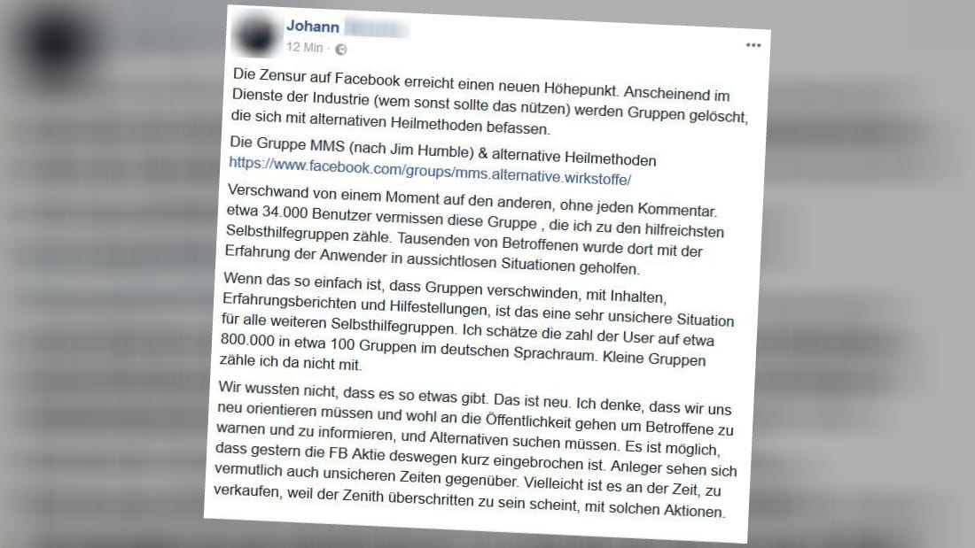 Sogar der Aktienkurs von Facebook sei kurz abgerutscht wegen der Sperrung, meint ein Adminstrator.