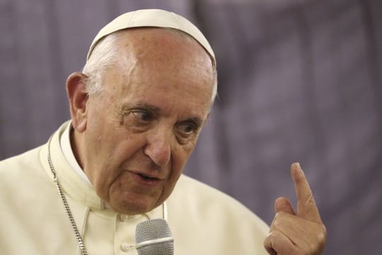 Papst Franziskus am 22.