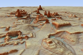 Digitales 3D-Abbild der kompletten Region: Mit einer Laserbild-Technik haben Archäologen die Maya-Stätte im Dschungel entdeckt.