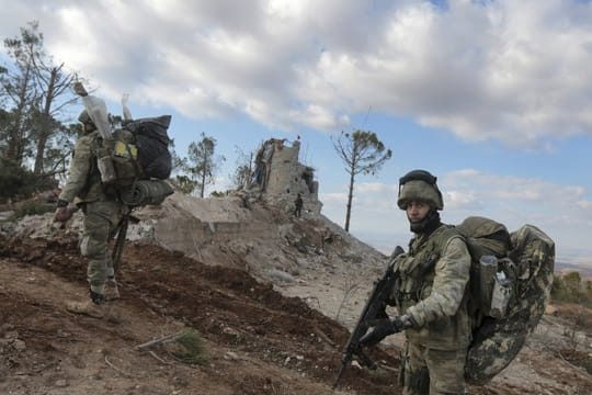 Türkische Truppen in Nordsyrien.