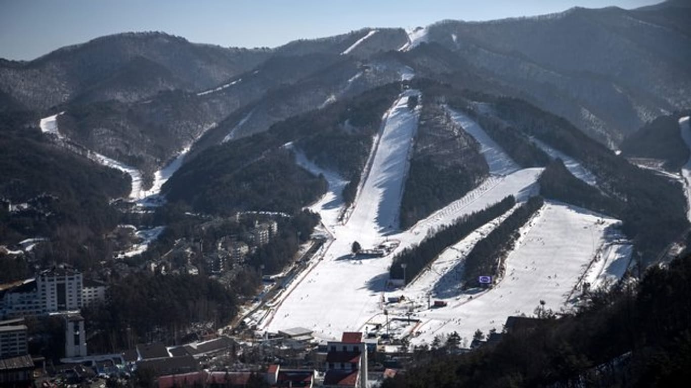 Die Skipisten der Olympischen Winterspiele in Pyeongchang.