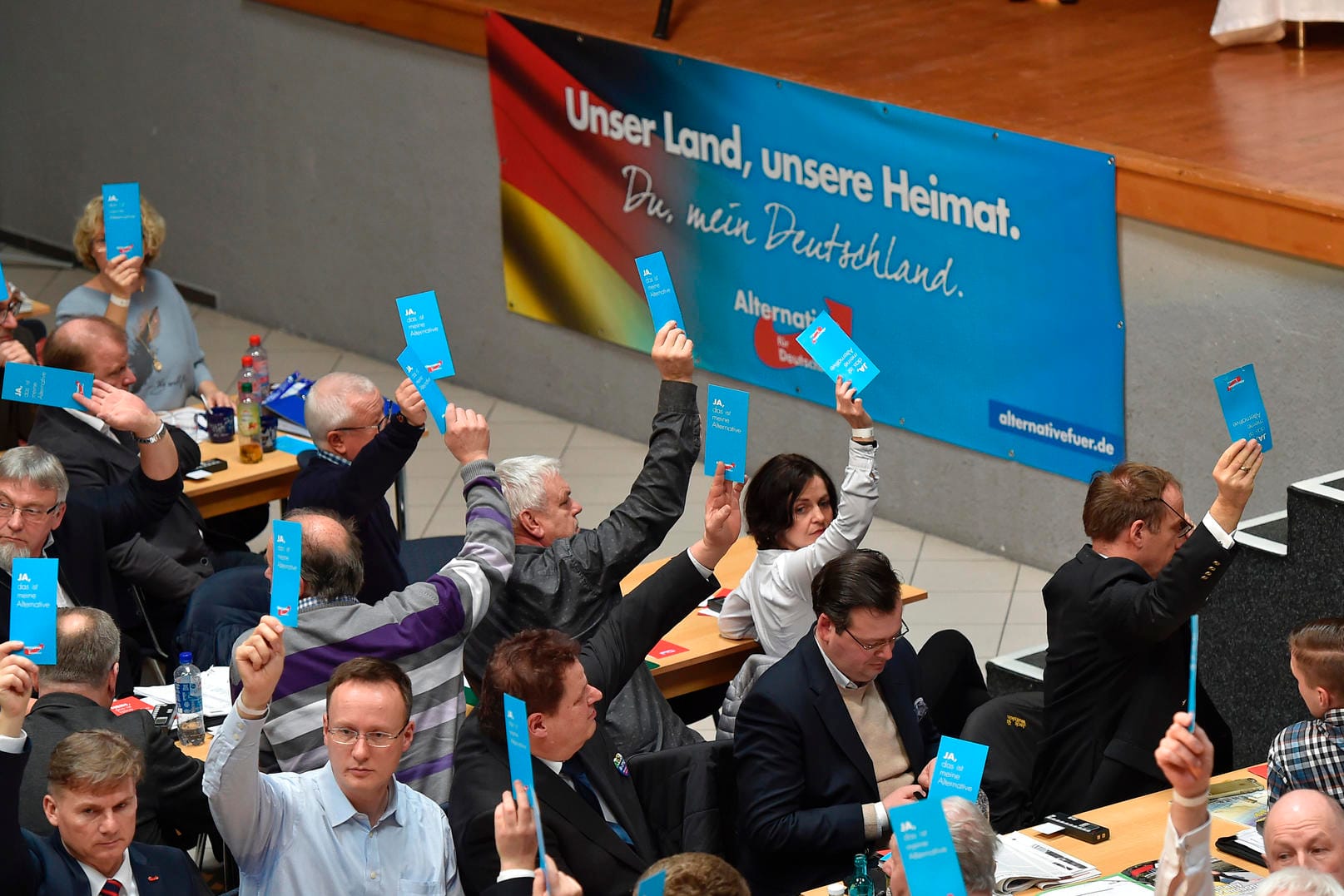 Parteitag in Hoyerswerda: Landesdelegierte der AfD stimmen über den Nachfolger von Frauke Petry ab.