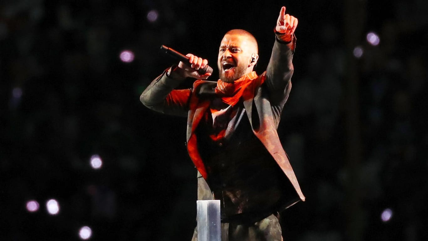Justin Timberlake: Der Sänger performte bei der großen Super-Bowl-Halbzeitshow 2018.