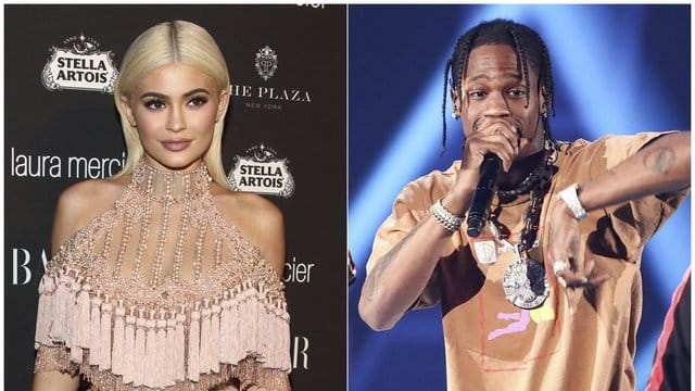 Kylie Jenner (l) und Rapper Travis Scott haben eien Tochter bekommen.