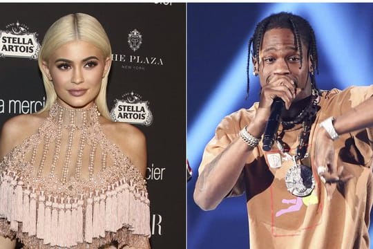 Kylie Jenner (l) und Rapper Travis Scott haben eien Tochter bekommen.