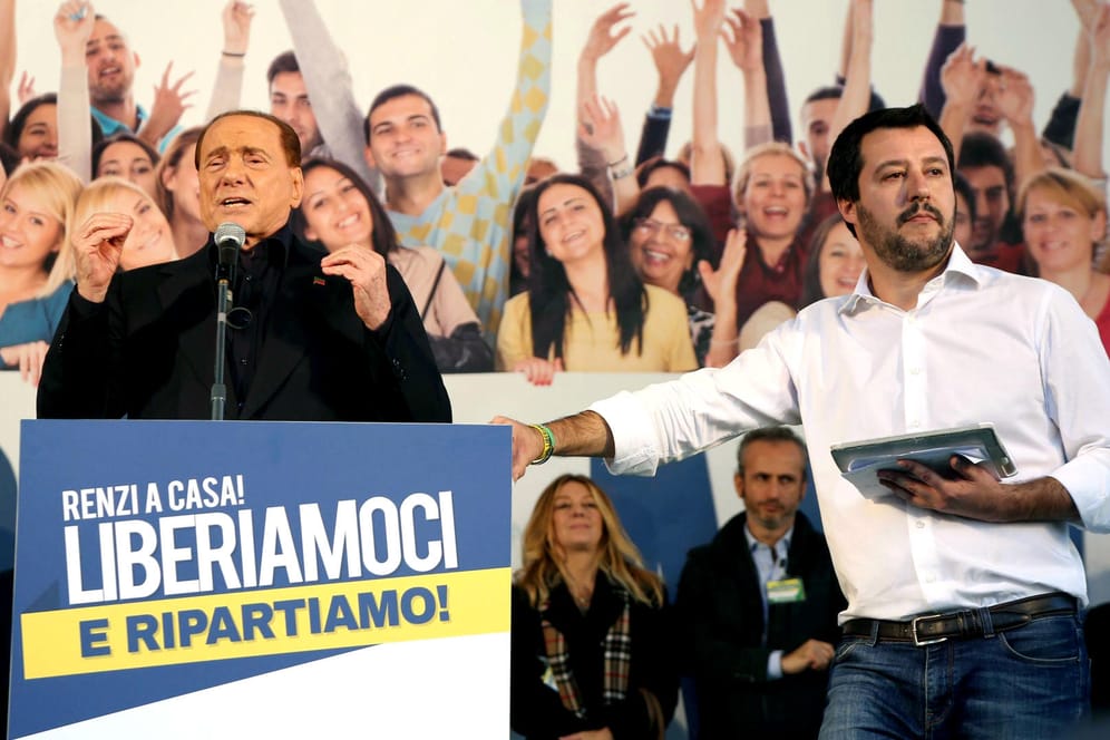 Matteo Salvini und Silvio Berlusconi