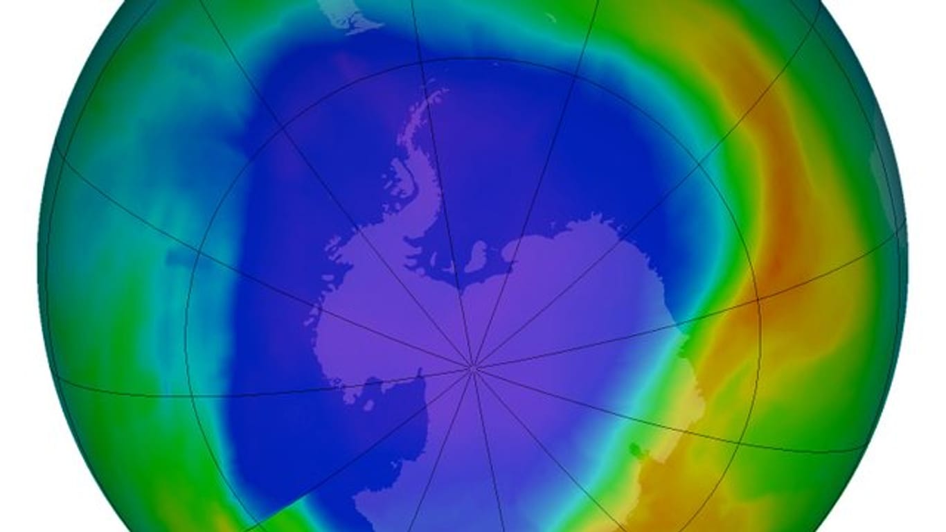 Ozonloch über der Antarktis im September 2013.