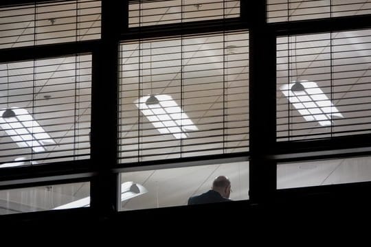 SPD-Parteichef Martin Schulz während der Koalitionsverhandlungen in der CDU-Parteizentrale.