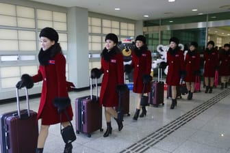 Nordkorea ließ Cheerleader nach Pyeongchang anreisen.