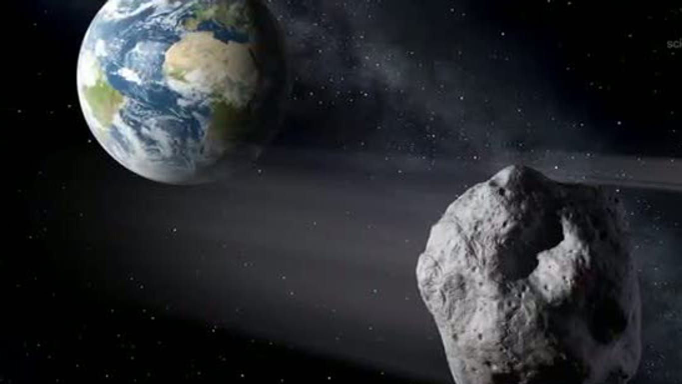 Künstlerische Darstellung eines erdnahen Asteroiden: Der Durchmesser von "2018 CB" wird auf 15 bis 40 Meter geschätzt.