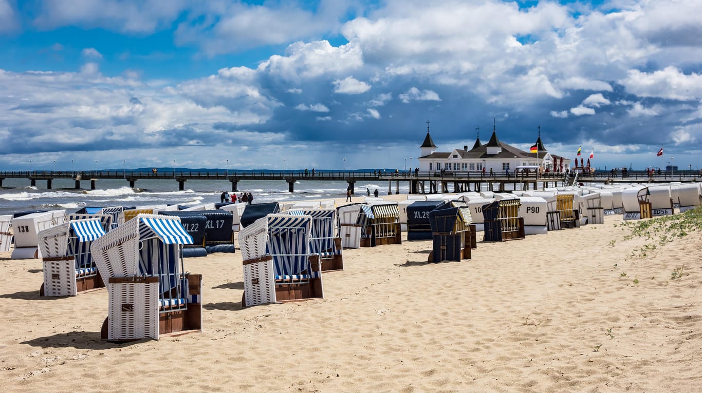Strand in Ahlbeck: Die Insel Usedom ist ein beliebtes Urlaubsziel.