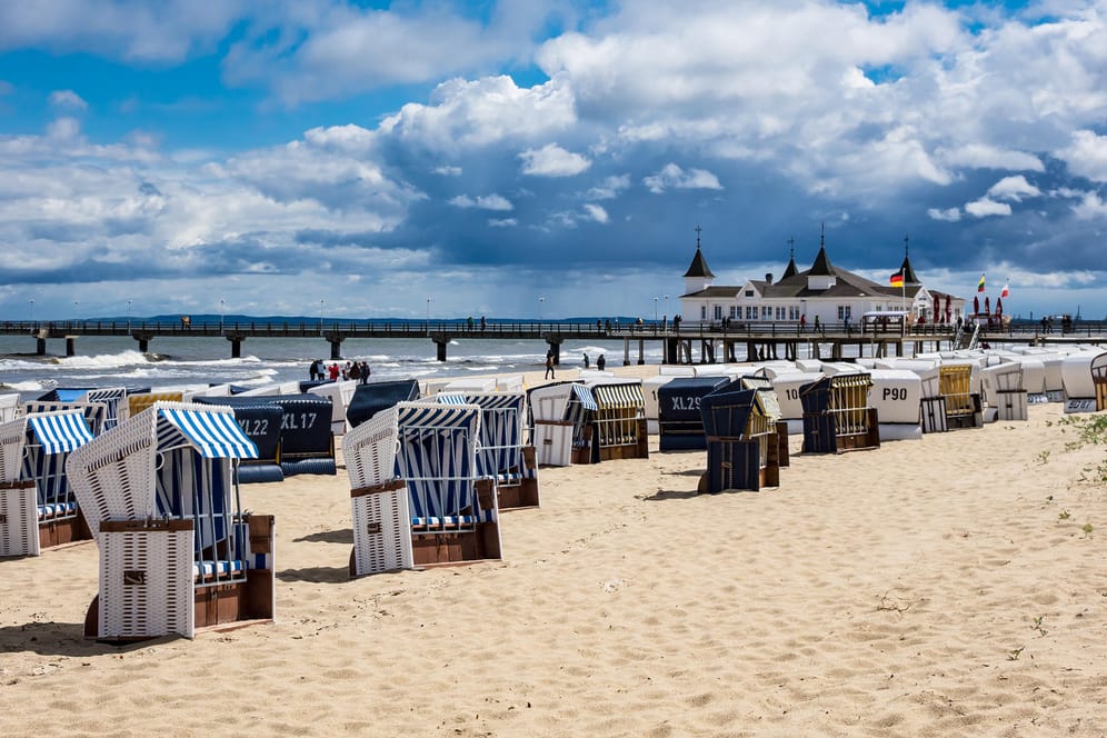 Strand in Ahlbeck: Die Insel Usedom ist ein beliebtes Urlaubsziel.