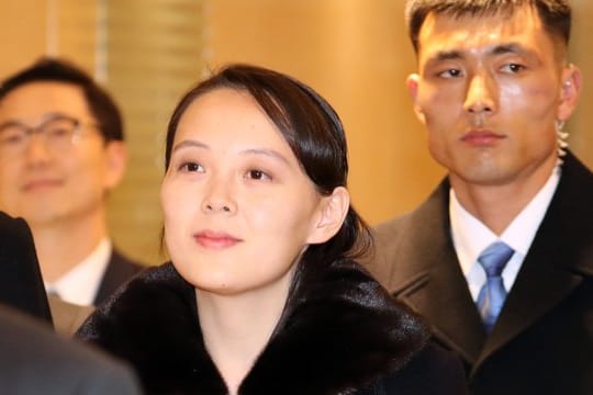 Kim Yo Jong bei ihrer Ankunft in Südkorea.