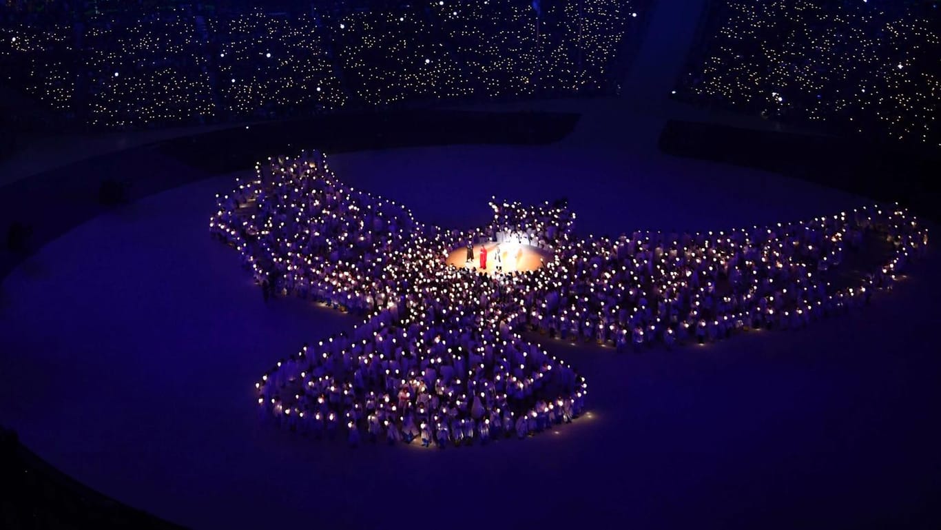 Die Friedenstaube symbolisiert die Annäherung zwischen Süd- und Nordkorea vor den Olympischen Winterspielen.