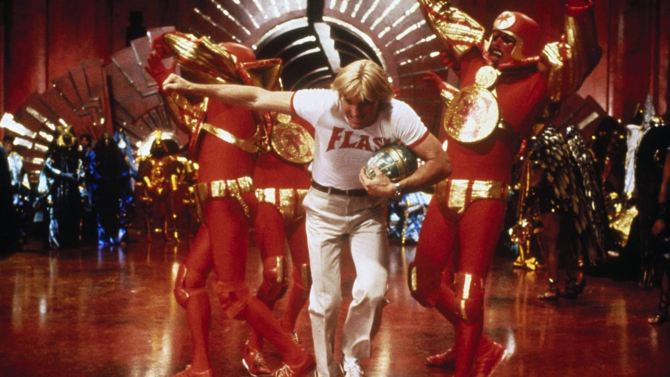 Edel-Trash-Kino vom Feinsten: Sam Jones als Kultfigur "Flash Gordon" im gleichnamigen Science-Fiction-Klassiker aus den Achtzigern.