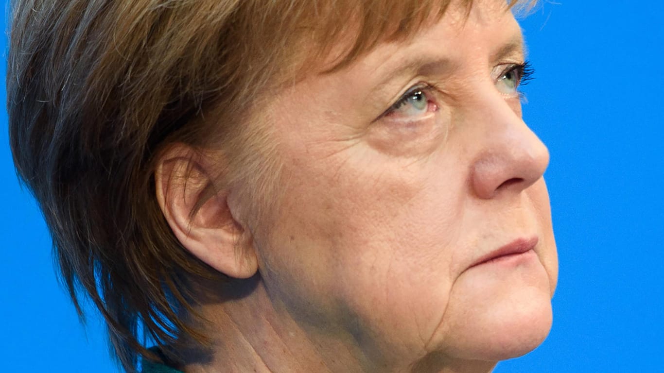 Viele CDU-Politiker sind unzufrieden mit dem Verhandlungsergebnis ihrer Partei bei den schwarz-roten-Koalitionsgesprächen. Kanzlerin Angela Merkel (CDU) auf einer Aufnahme am Ende der Verhandlungen.
