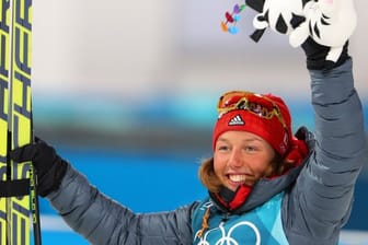 Olympiasiegerin Laura Dahlmeier freut sich auf ihre Eltern.