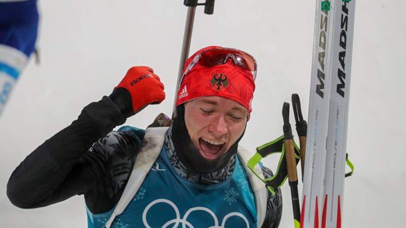 Benedikt Doll gewann in der Biathlon-Verfolgung die Bronzemedaille.