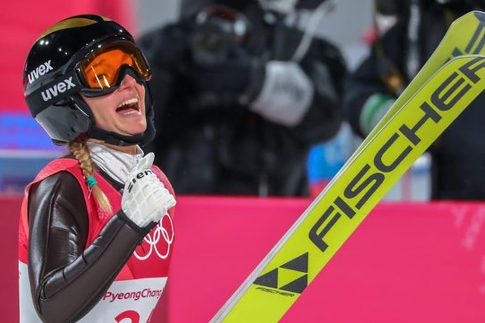 Holte Silber für Deutschland im Skispringen der Frauen: Katharina Althaus.