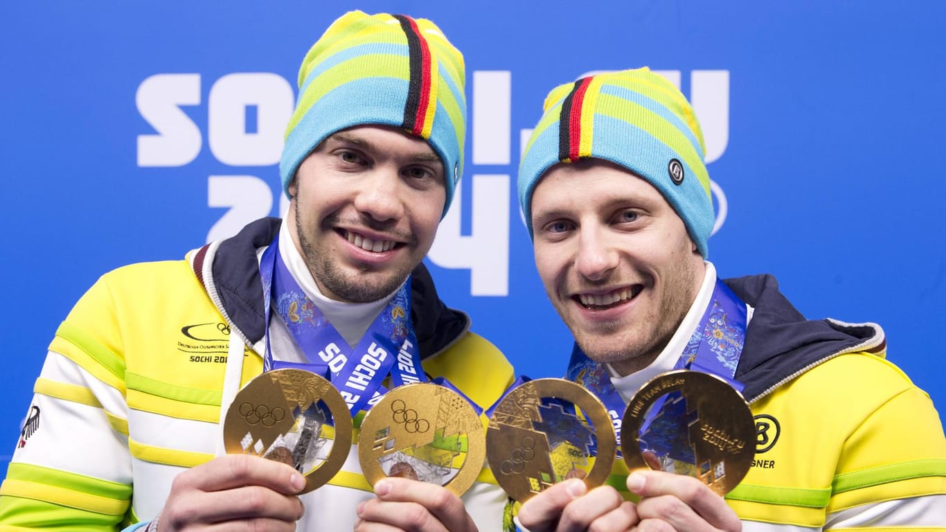 Sotschi 2014: Tobias Wendl (links) und Tobias Arlt werden Olympiasieger im Doppelsitzer und in der Teamstaffel.