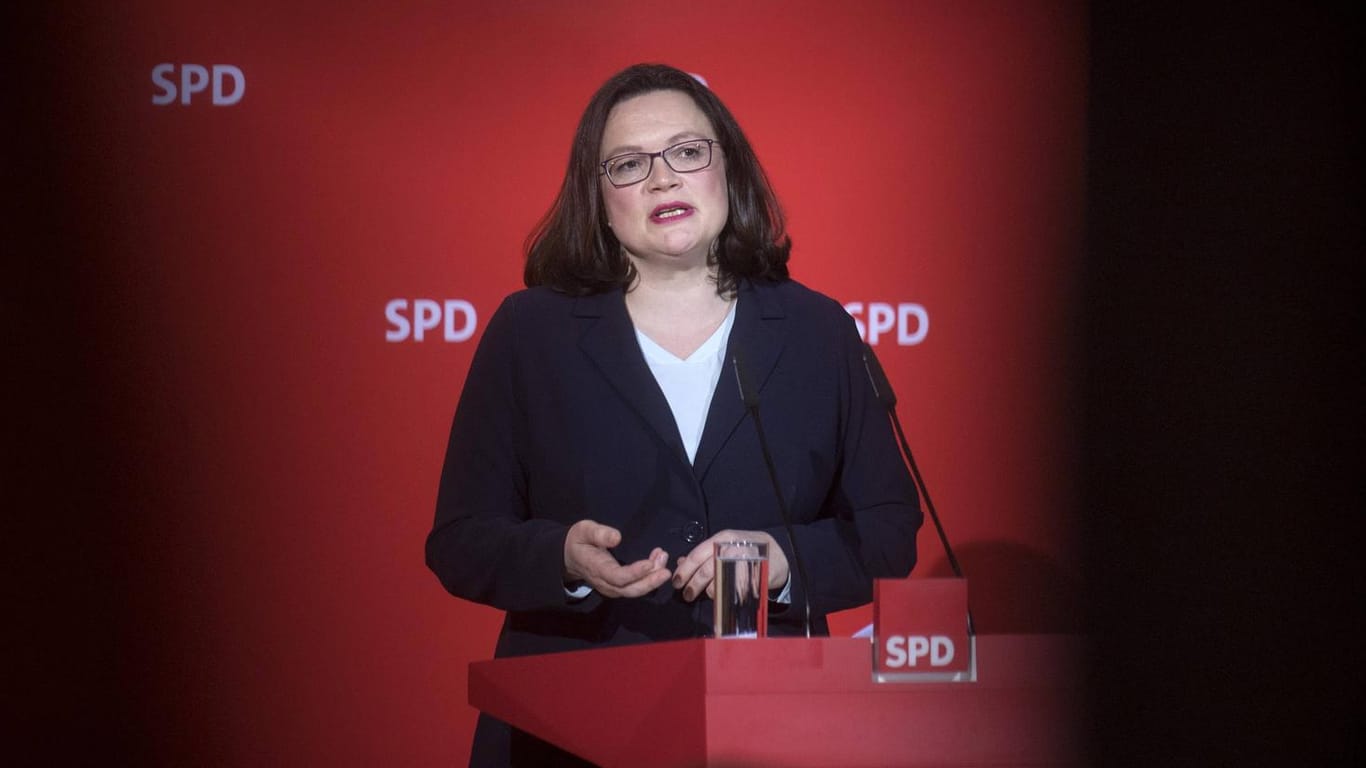 SPD-Fraktionschefin Andrea Nahles: Kann sie kommissarische Parteichefin werden, obwohl sie gar nicht Stellvertreterin ist?