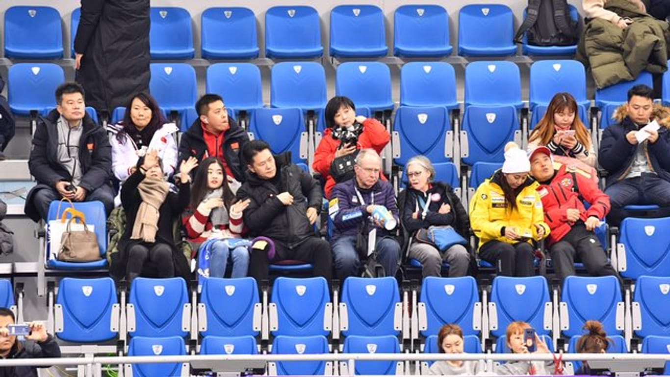 Häufiges Bild in Pyeongchang: Leere Zuschauerränge bei den Veranstaltungen der Olympischen Winterspiele 2018.