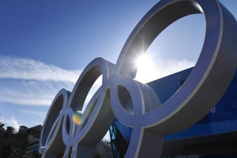 Die olympischen Ringe in Pyeongchang.